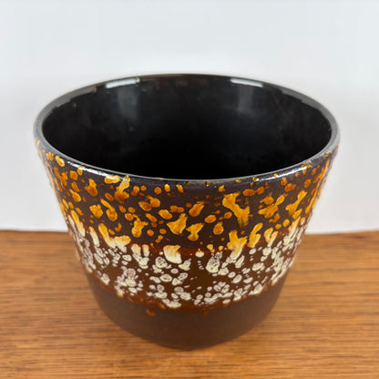 Vintage bloempot bruin