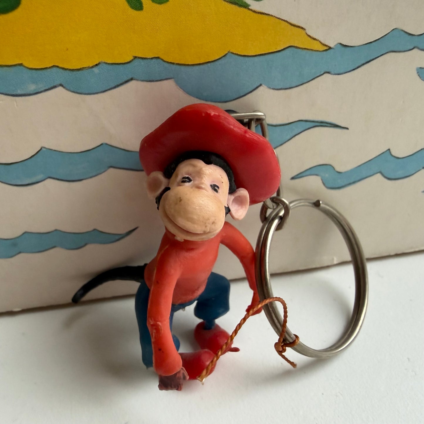 Vintage sleutelhanger Jasper aap