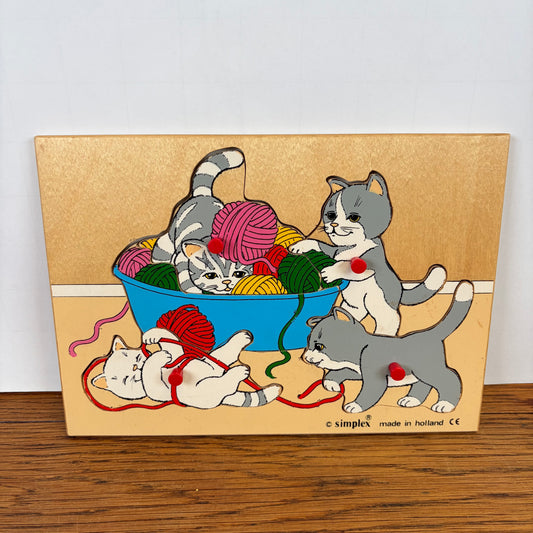 Vintage katten puzzel