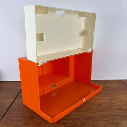 Vintage oranje cosmetica kastje