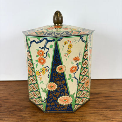 Vintage achthoekig blik