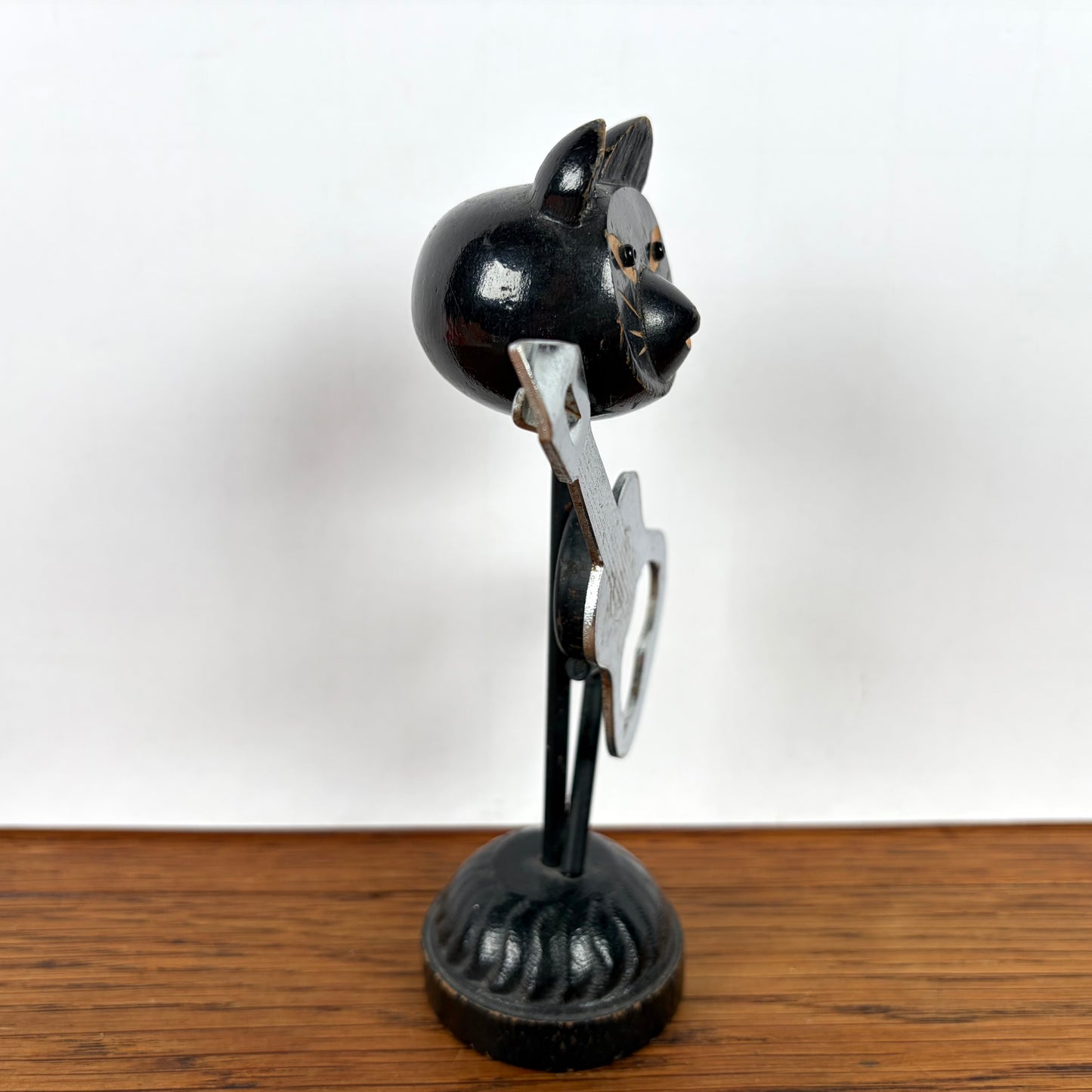 Vintage kat met gitaar flesopener