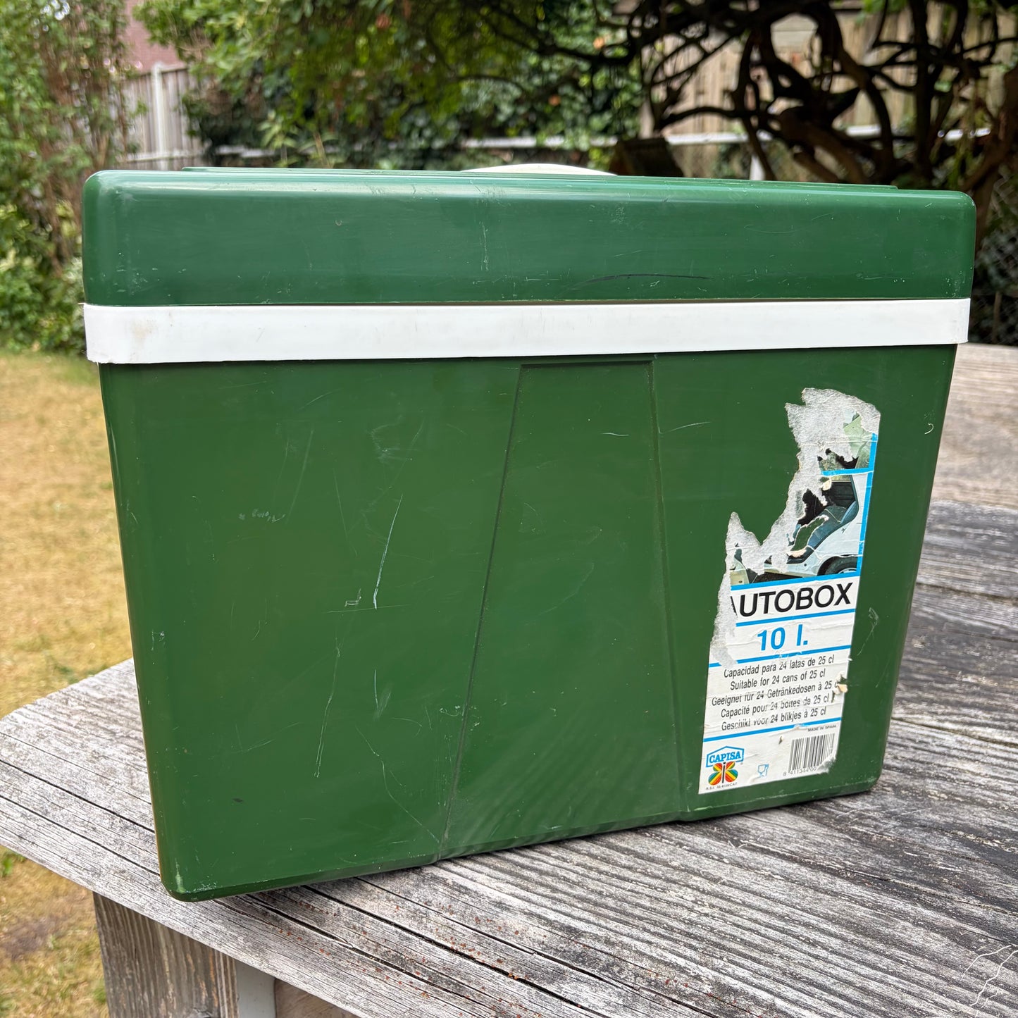 Vintage auto koelbox groen