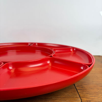 Vintage snackschaal rood
