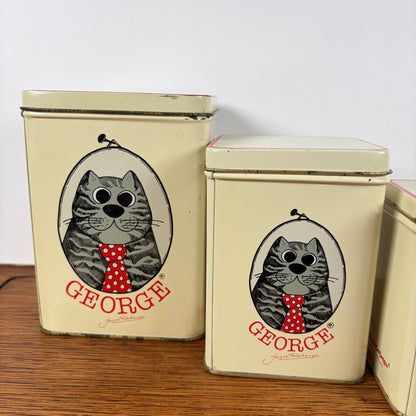 Vintage blikken George Happy Cat Design