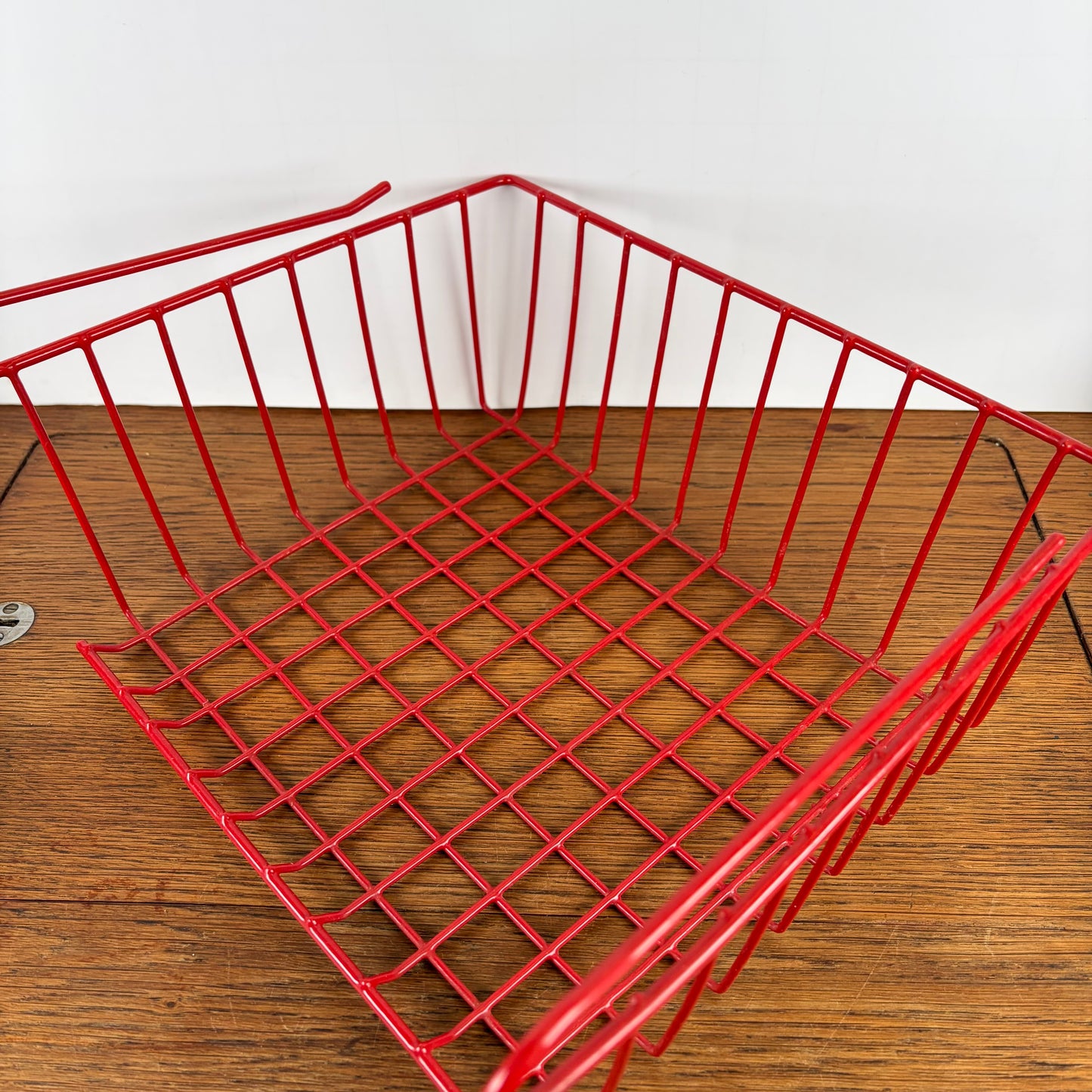 Vintage draadmandje rood