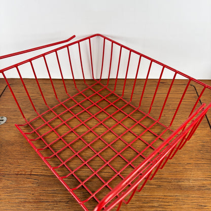 Vintage draadmandje rood