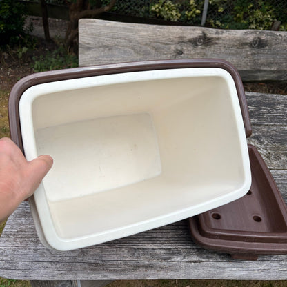 Vintage oranje curver koelbox
