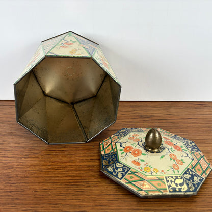 Vintage achthoekig blik