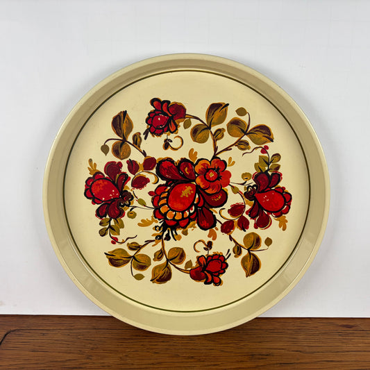 Vintage dienblad bloemen