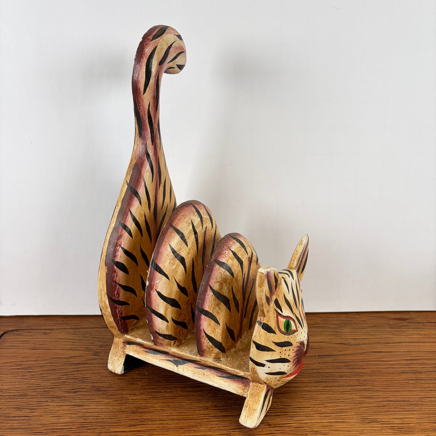 Vintage brievenhouder kat