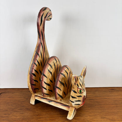 Vintage brievenhouder kat