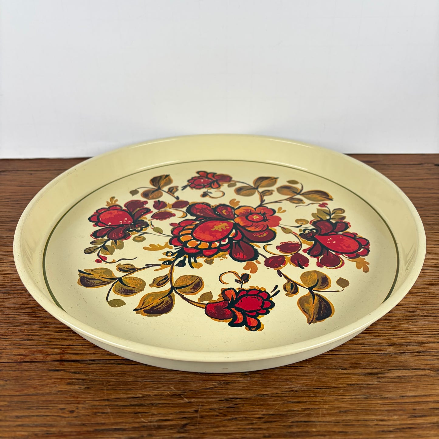 Vintage dienblad bloemen