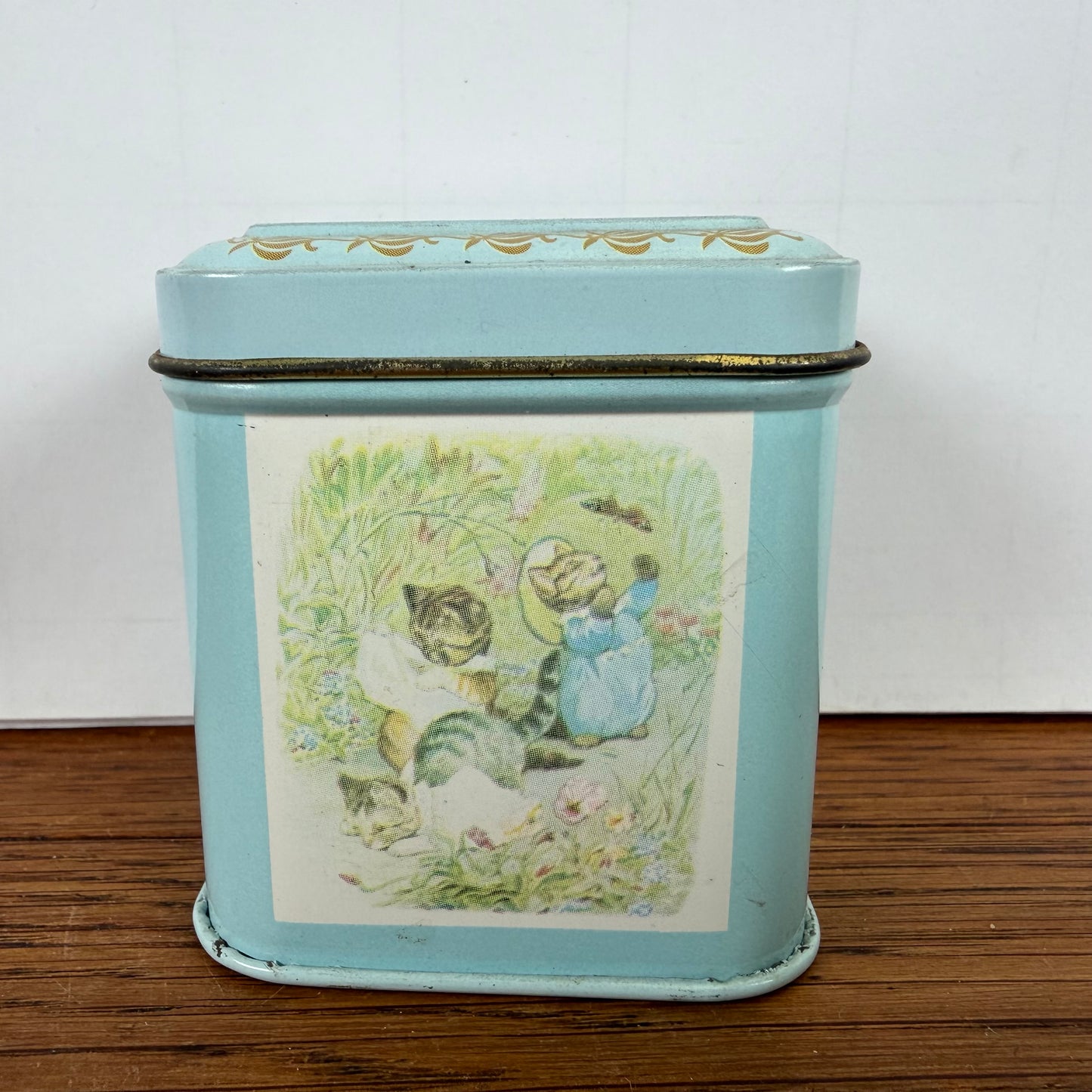 Vintage blikje tom kitten