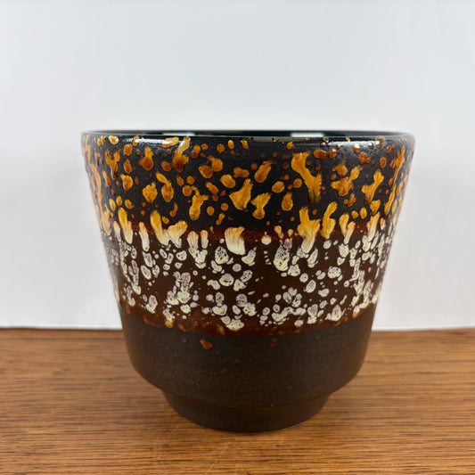 Vintage bloempot bruin