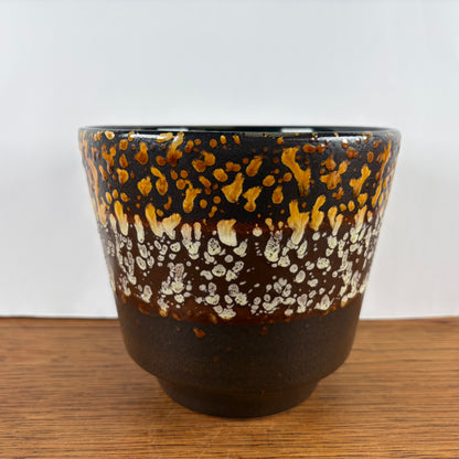 Vintage bloempot bruin