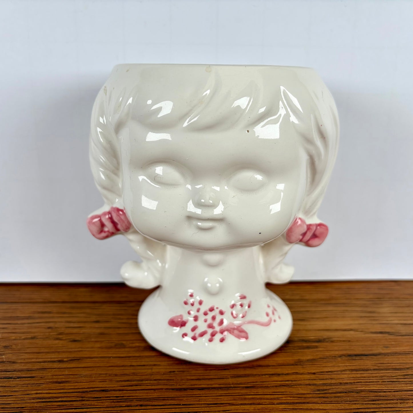 Bloempot meisjes hoofd