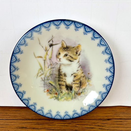 Vintage wandbordje kat