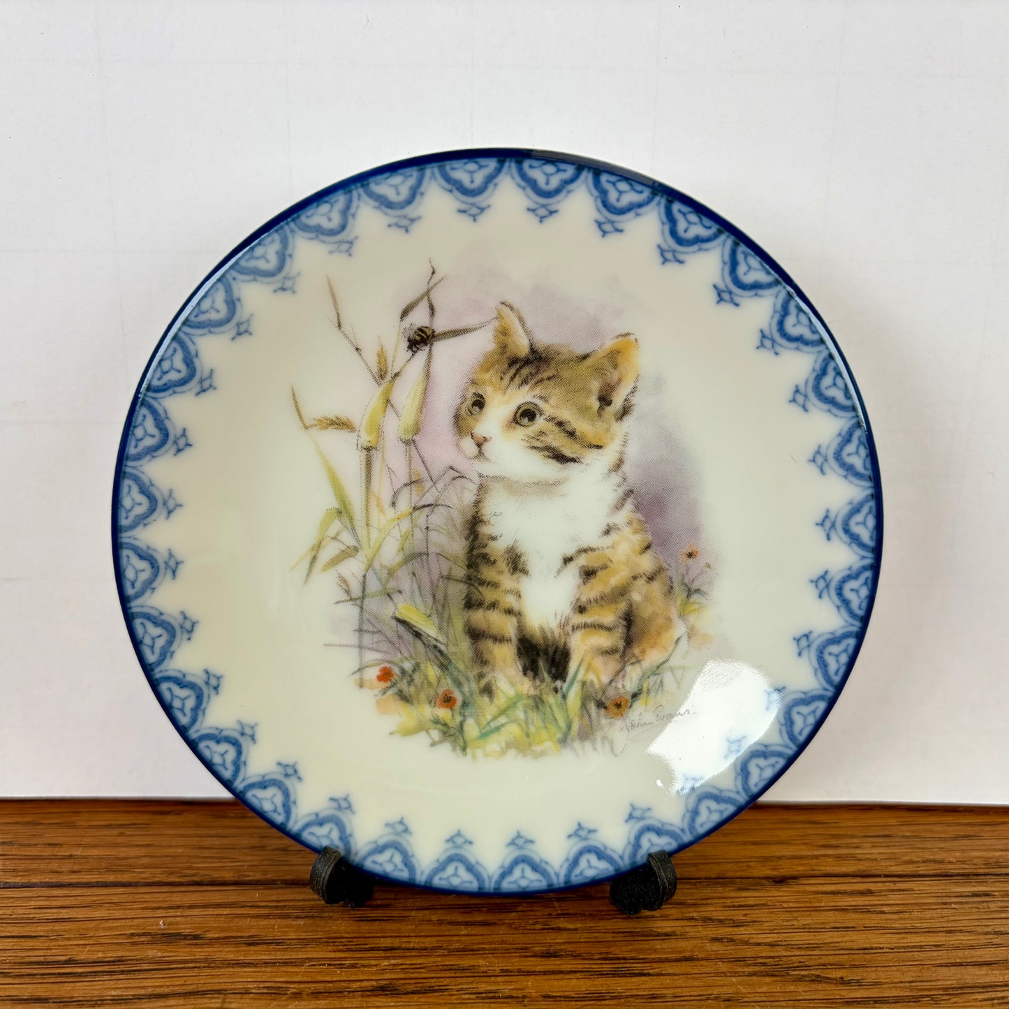 Vintage wandbordje kat