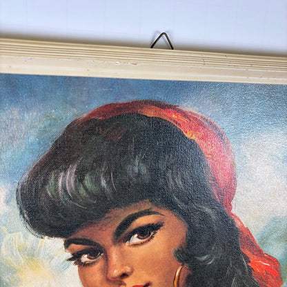 Vintage schilderij zigeunerin