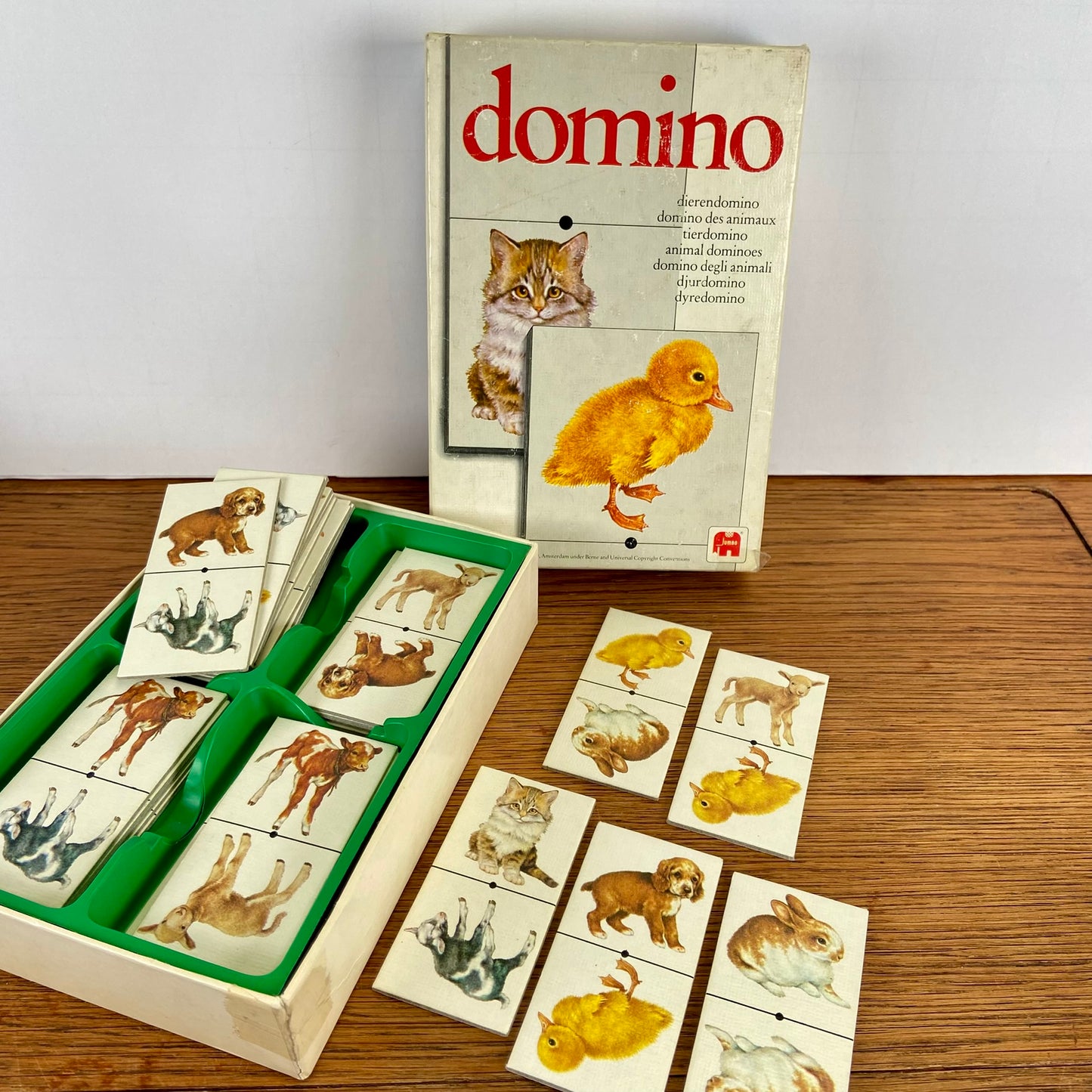 Vintage domino dieren