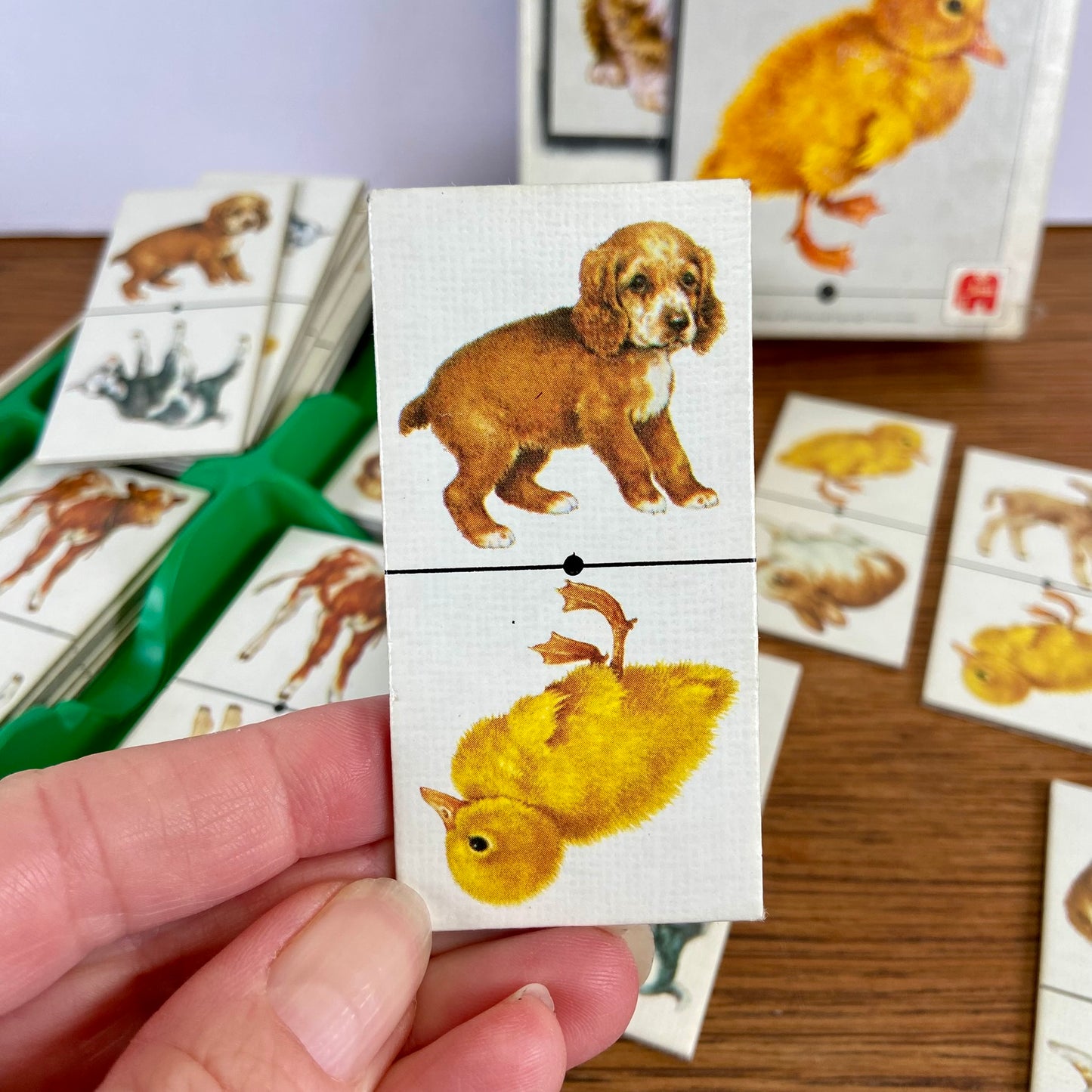 Vintage domino dieren
