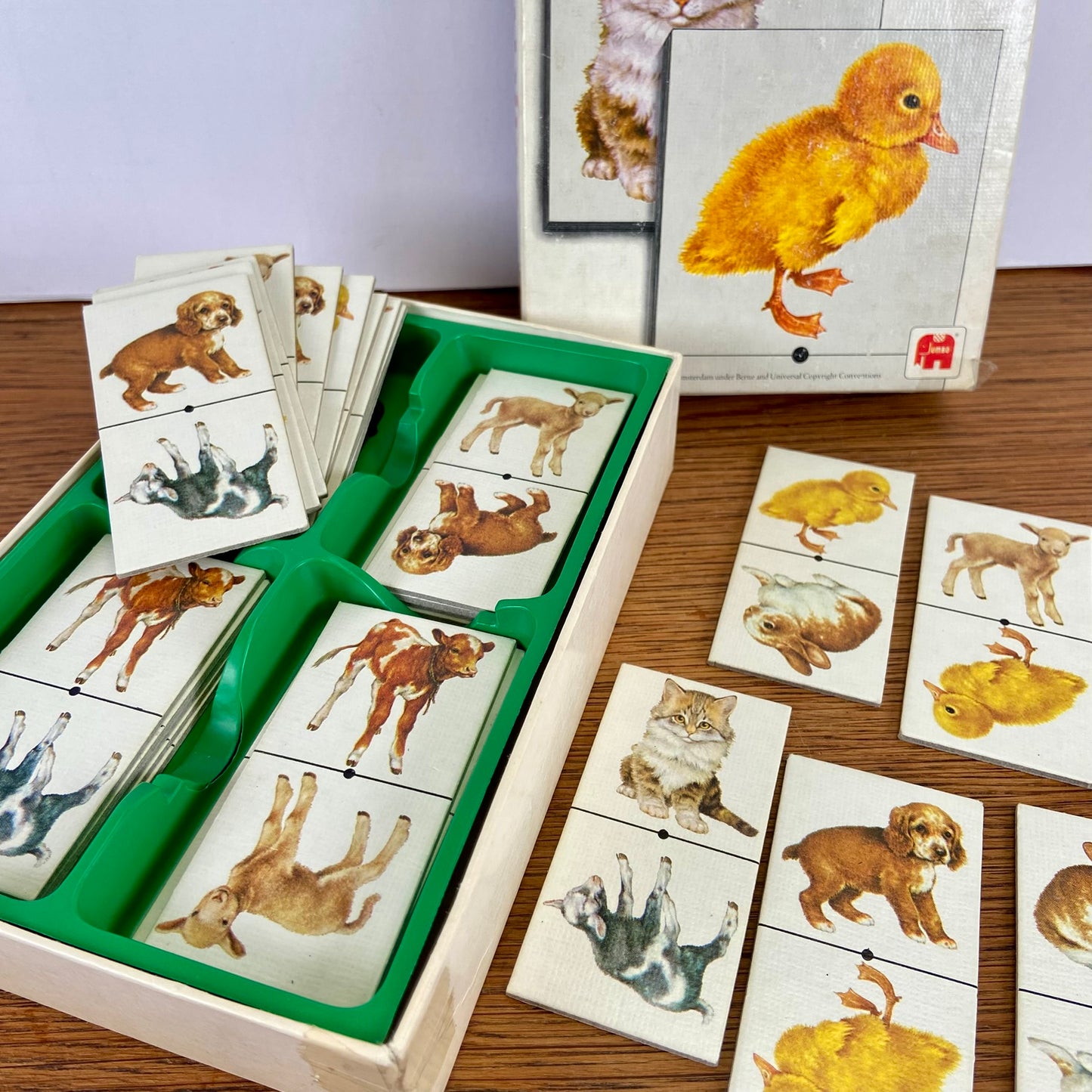 Vintage domino dieren