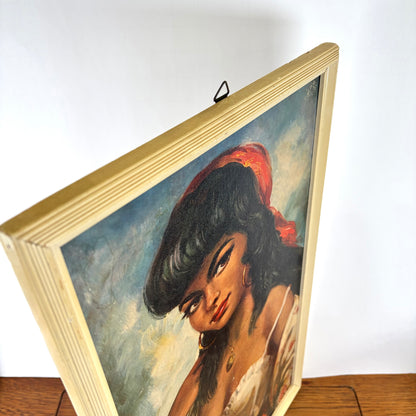 Vintage schilderij zigeunerin