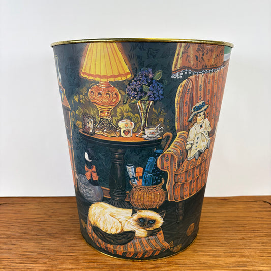 Vintage prullenbak kat