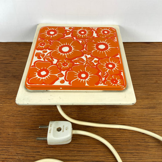 Vintage warmhoud plaatje oranje