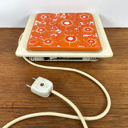 Vintage warmhoud plaatje oranje