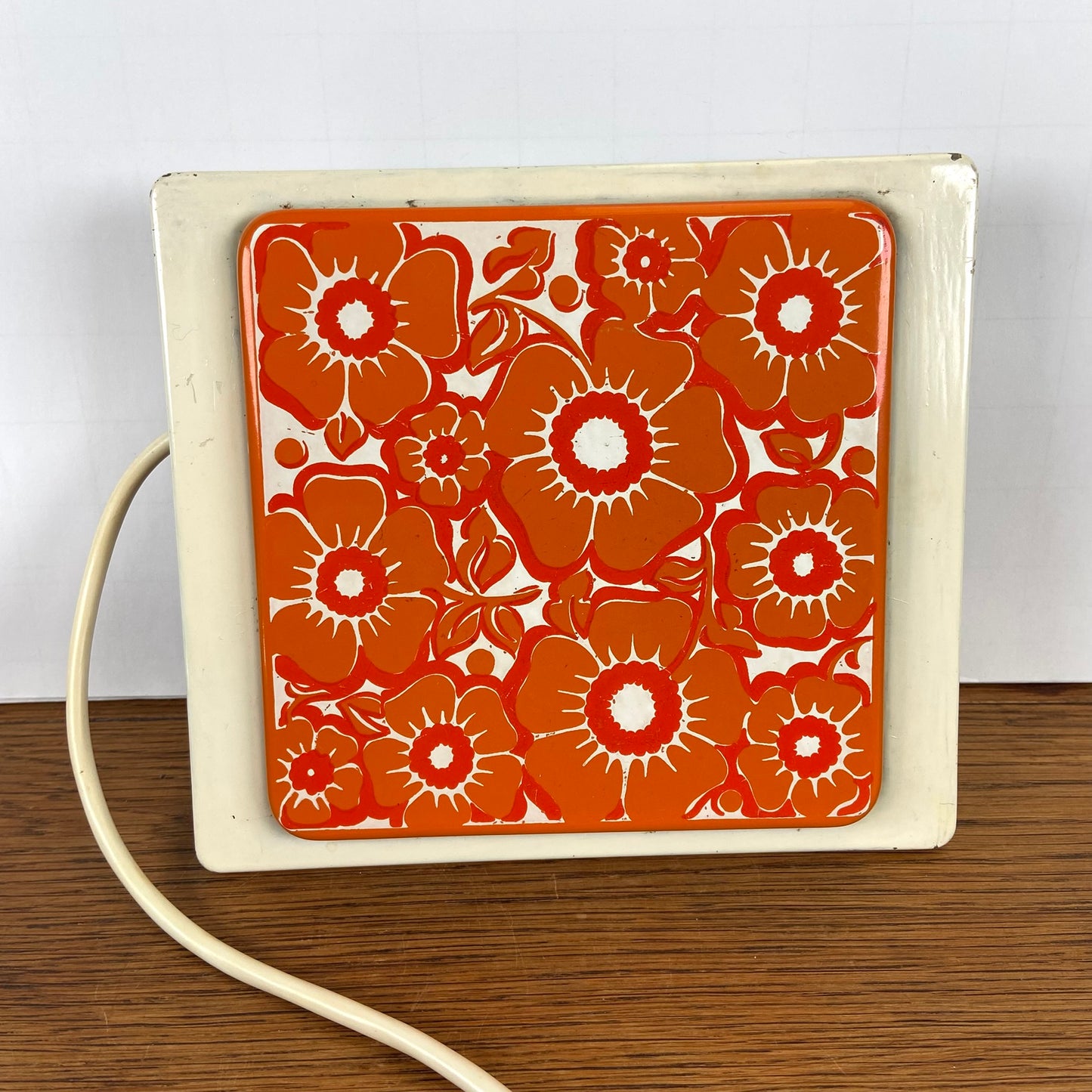 Vintage warmhoud plaatje oranje