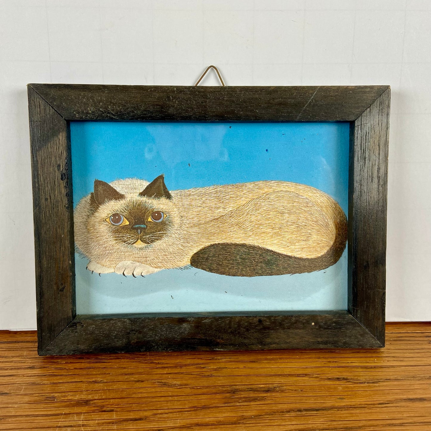 Schilderijtje kat liggend