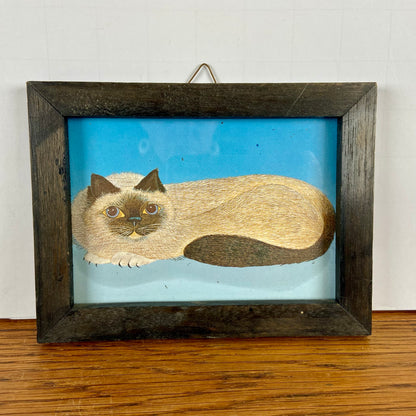 Schilderijtje kat liggend
