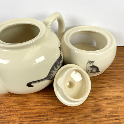 Theepot met theelicht katten