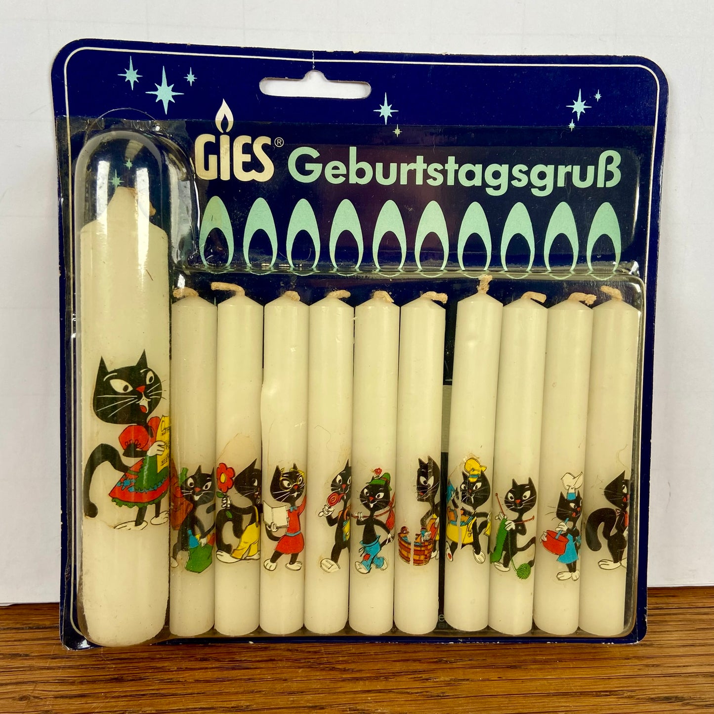 Vintage kaarsjes kattten