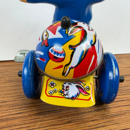 Vintage blikken speelgoed driewieler
