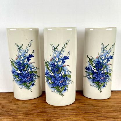3 vintage radiatorbakjes bloemen