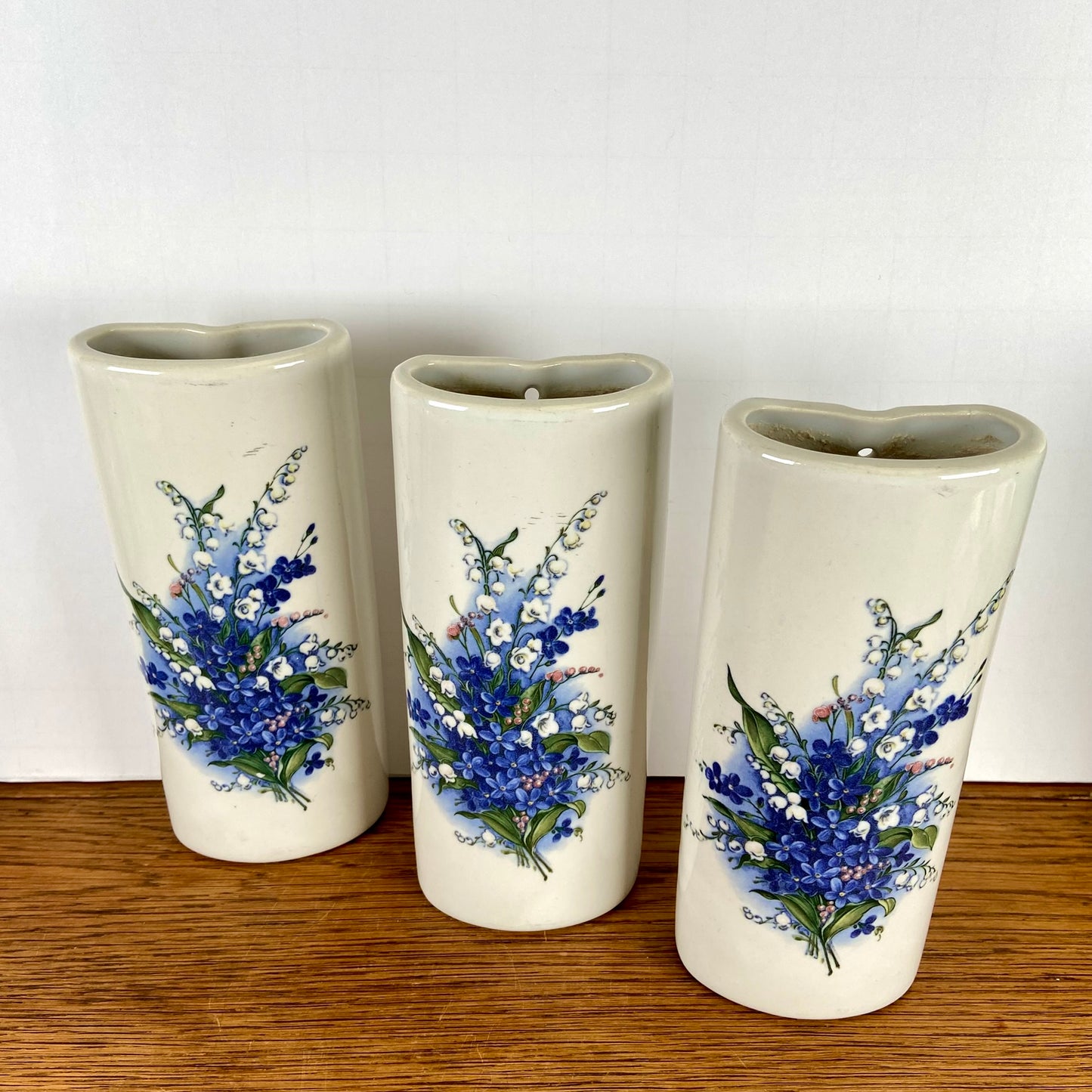 3 vintage radiatorbakjes bloemen