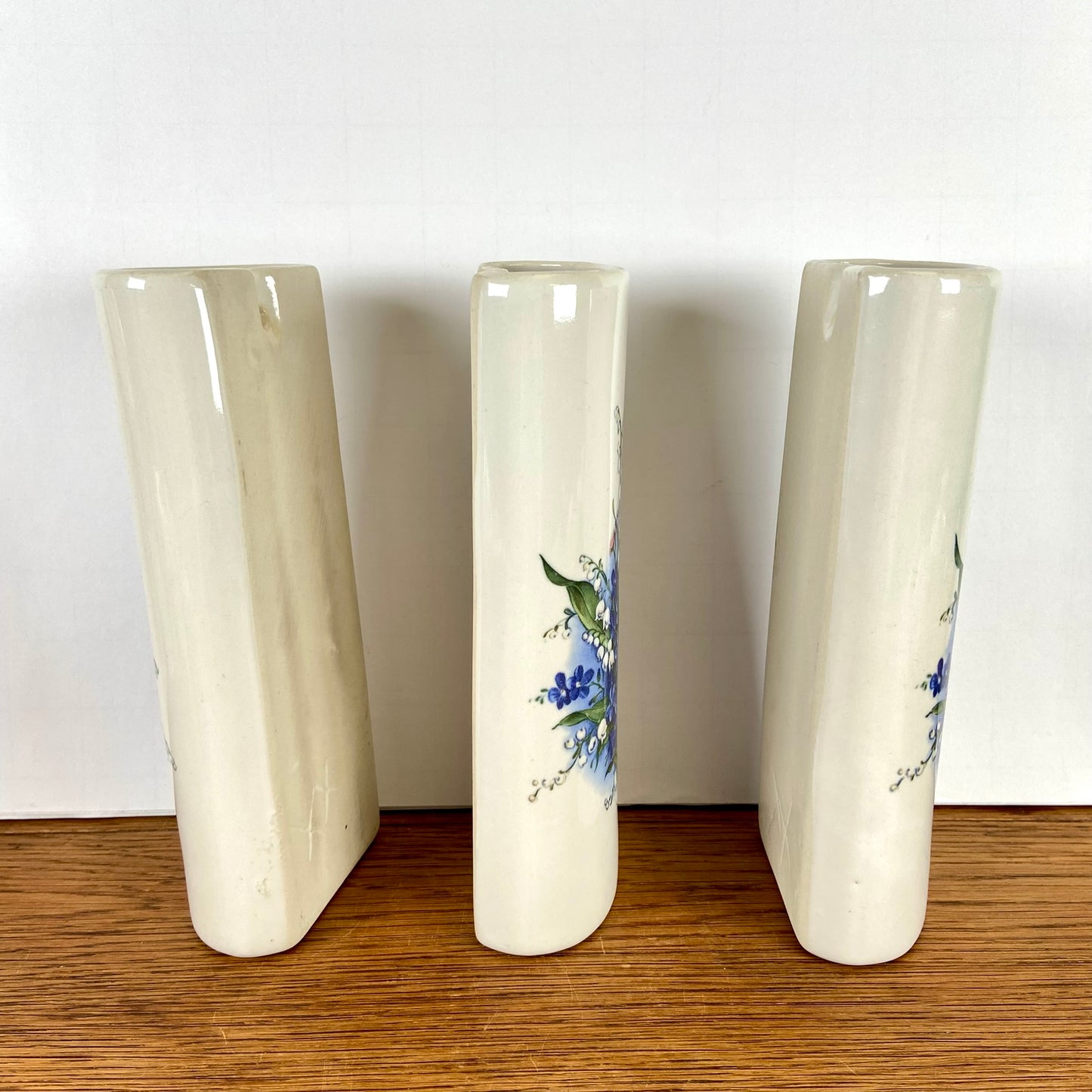 3 vintage radiatorbakjes bloemen