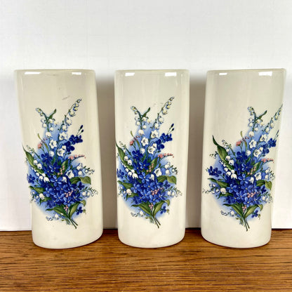 3 vintage radiatorbakjes bloemen