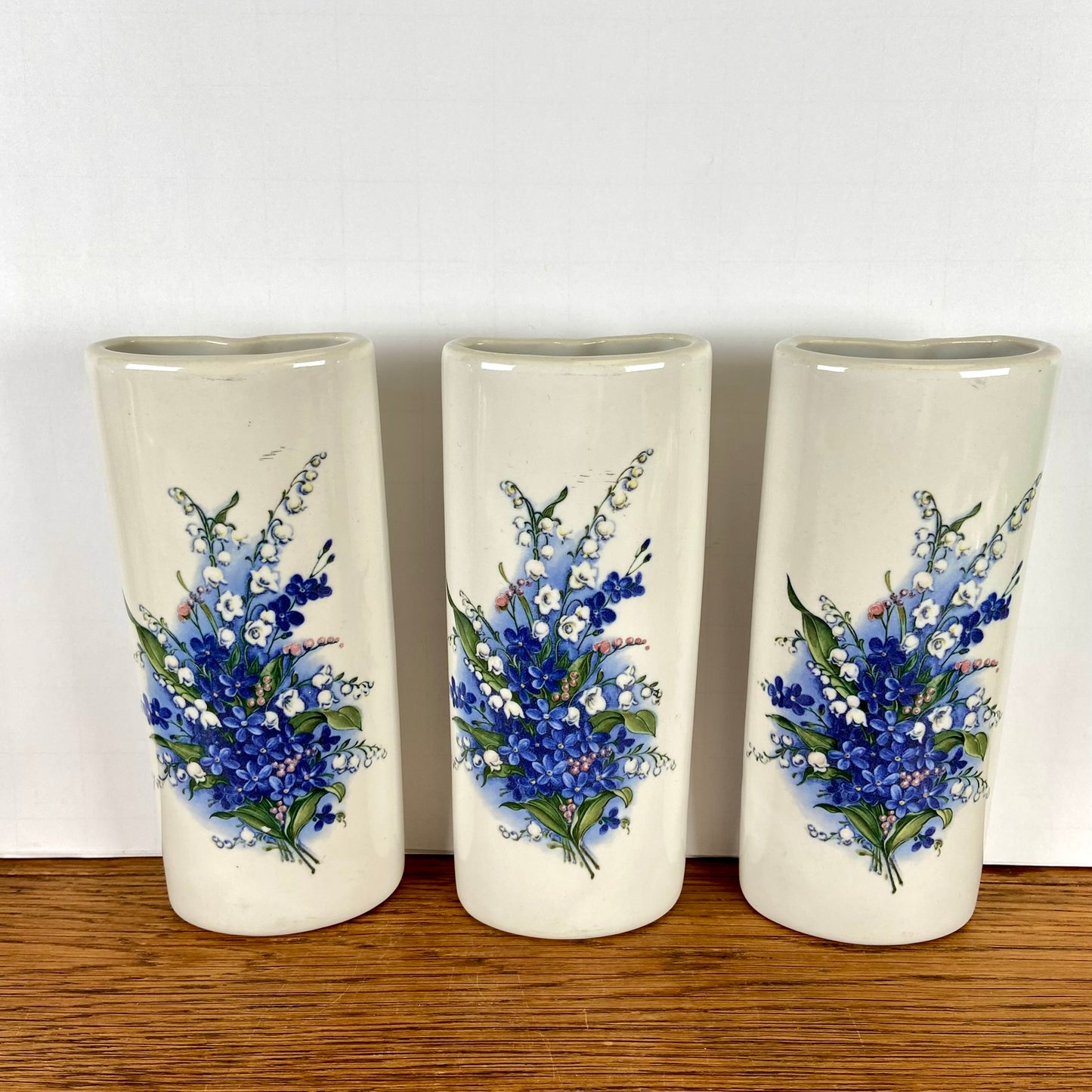 3 vintage radiatorbakjes bloemen