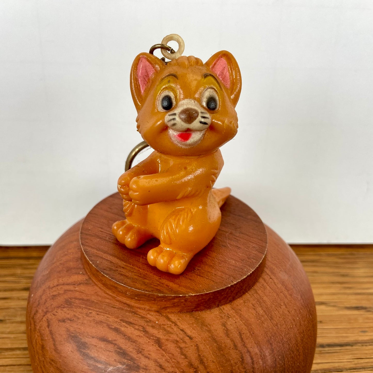 Vintage sleutelhanger kat