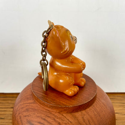 Vintage sleutelhanger kat