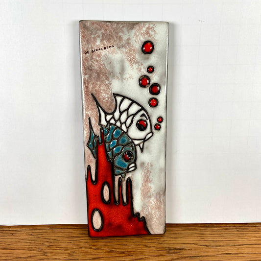 Vintage wandtegel Ruscha "Koralle"