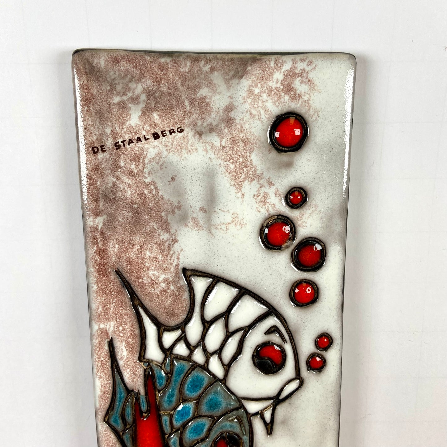 Vintage wandtegel Ruscha "Koralle"