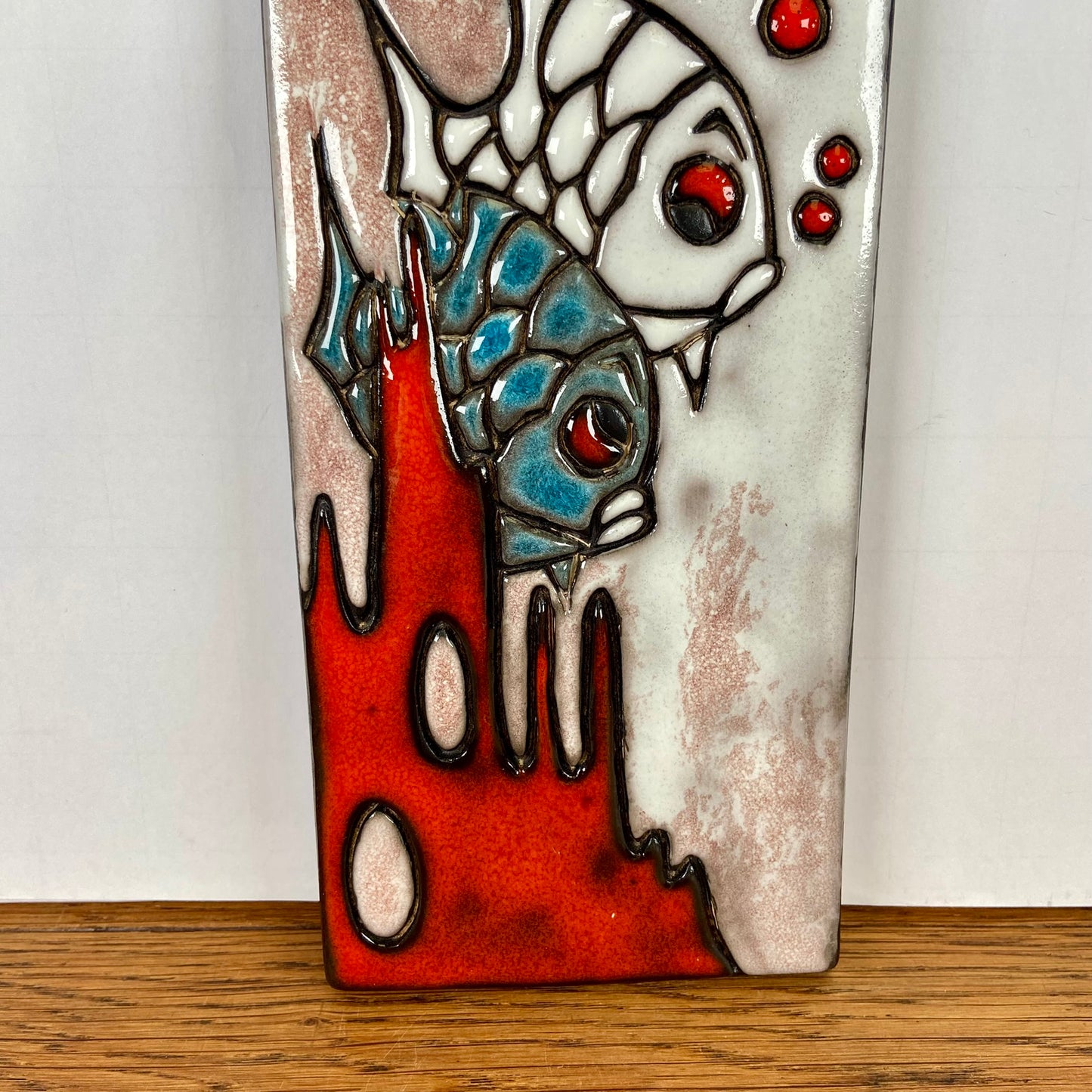 Vintage wandtegel Ruscha "Koralle"