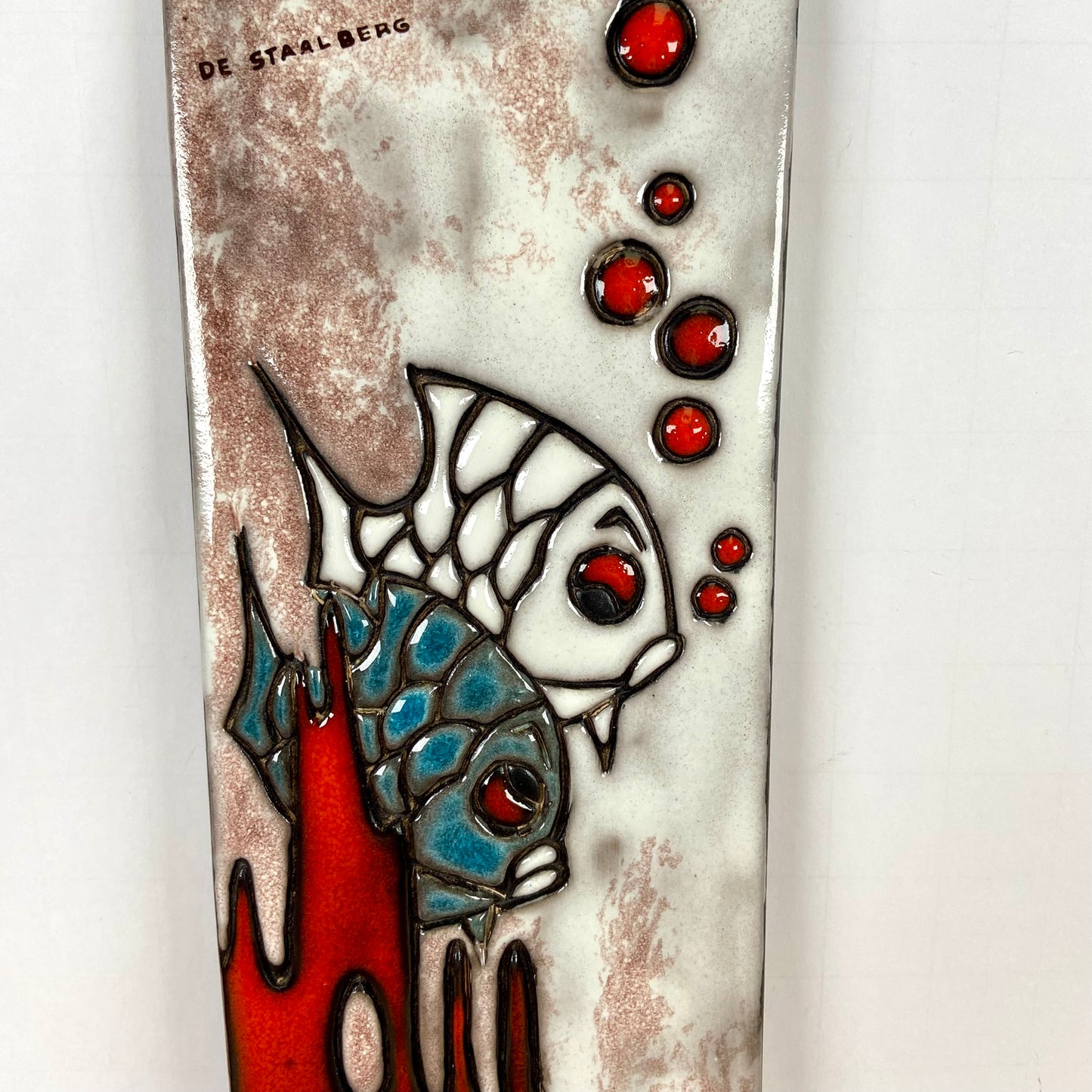 Vintage wandtegel Ruscha "Koralle"