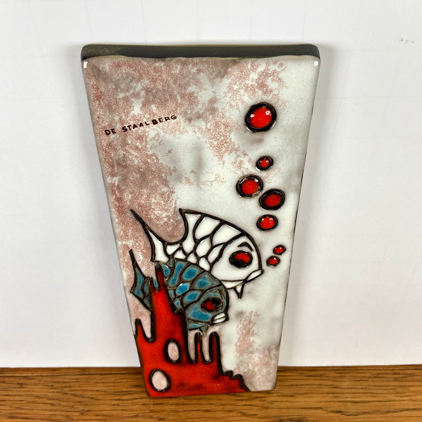 Vintage wandtegel Ruscha "Koralle"