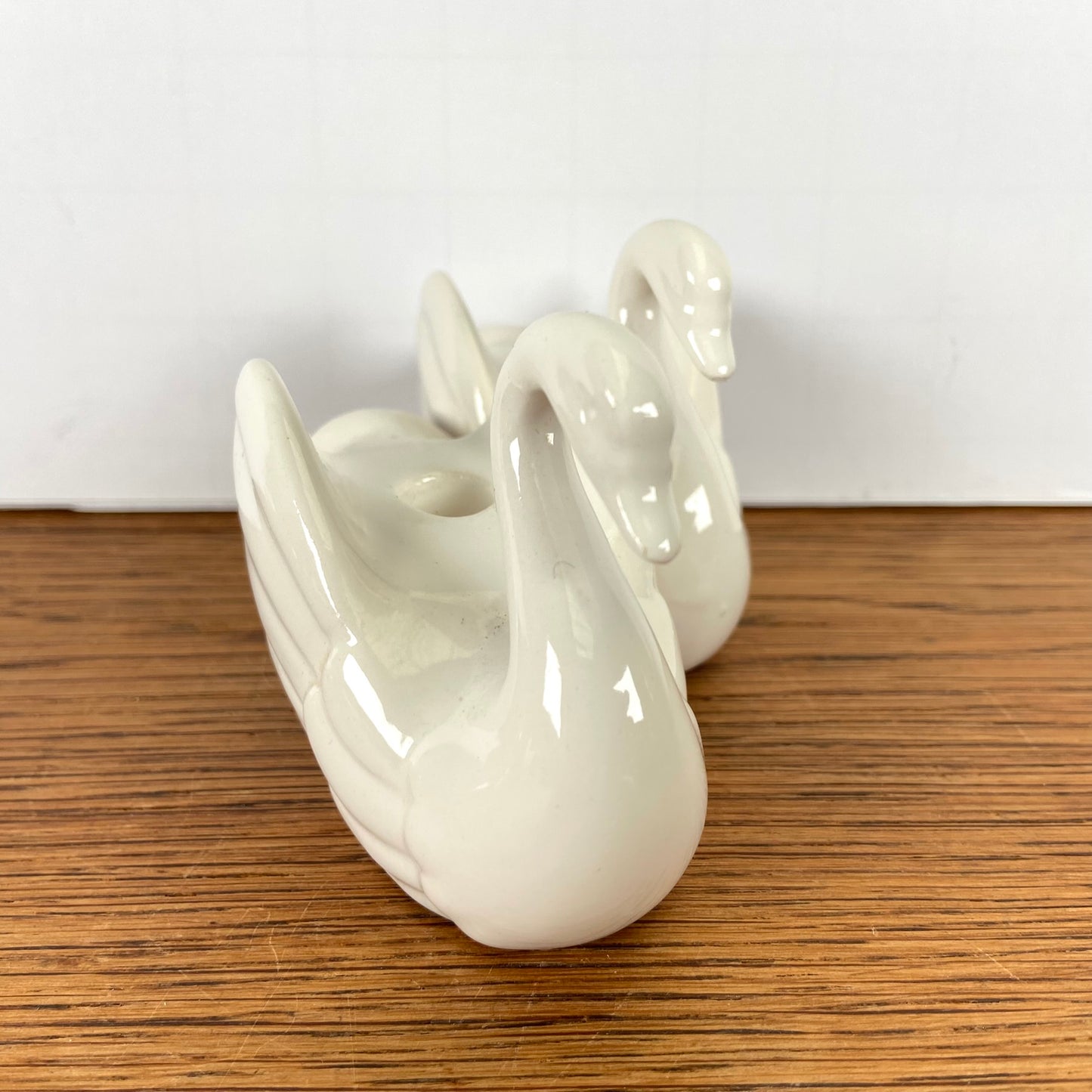 Vintage kaarsenstandaard zwaantjes